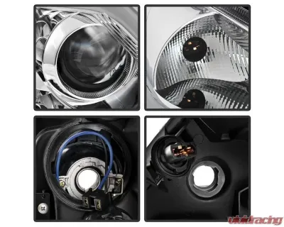 Xtune Chrome LED Stripe Projector Headlights w/ Sequential Turn Signal Infiniti G37 Sedan | G25 | Q40 2010-2015 - PRO-JH-IG3507-4D-LB-C