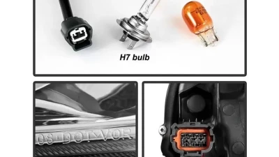 Xtune Chrome LED Stripe Projector Headlights w/ Sequential Turn Signal Infiniti G37 Sedan | G25 | Q40 2010-2015                                     - PRO-JH-IG3507-4D-LB-C - Image 6