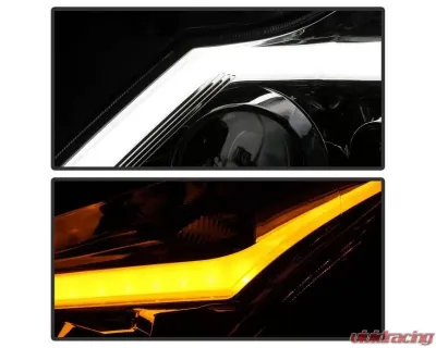 Xtune Chrome LED Stripe Projector Headlights w/ Sequential Turn Signal Infiniti G37 Sedan | G25 | Q40 2010-2015 - PRO-JH-IG3507-4D-LB-C