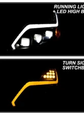 Xtune Black LED Projector Headlights with Sequential Turn Signal Infiniti G37 Coupe 2008-2013                                     - PRO-JH-IG3708-2D-FLED-BK - Image 13
