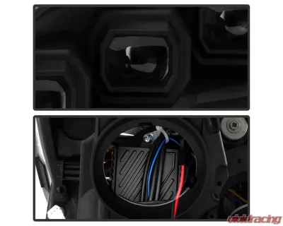 Xtune Black LED Projector Headlights with Sequential Turn Signal Infiniti G37 Coupe 2008-2013 - PRO-JH-IG3708-2D-FLED-BK