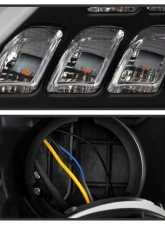 Xtune Black LED Projector Headlights with Sequential Turn Signal Infiniti G37 Coupe 2008-2013                                     - PRO-JH-IG3708-2D-FLED-BK - Image 4