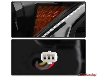 Xtune Black LED Projector Headlights with Sequential Turn Signal Infiniti G37 Coupe 2008-2013 - PRO-JH-IG3708-2D-FLED-BK