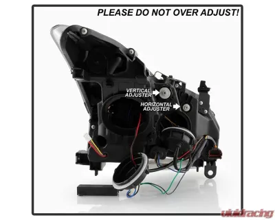 Xtune Black LED Projector Headlights with Sequential Turn Signal Infiniti G37 Coupe 2008-2013 - PRO-JH-IG3708-2D-FLED-BK