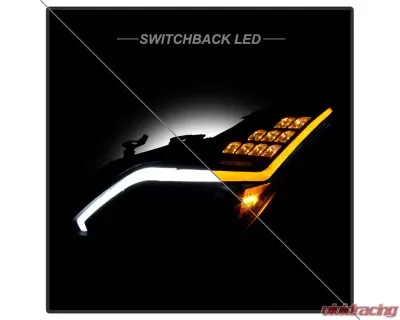 Xtune Black LED Projector Headlights with Sequential Turn Signal Infiniti G37 Coupe 2008-2013 - PRO-JH-IG3708-2D-FLED-BK
