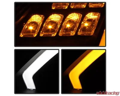 Xtune Black LED Projector Headlights with Sequential Turn Signal Infiniti G37 Coupe 2008-2013 - PRO-JH-IG3708-2D-FLED-BK