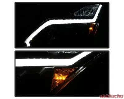 Xtune Black Smoked DRL Light Bar Projector Headlights with Sequential Turn Signal Infiniti G37 Coupe 2008-2013 - PRO-JH-IG3708-2D-LB-BSM