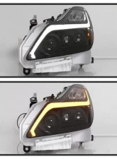 Xtune Black Smoked DRL Light Bar Projector Headlights with Sequential Turn Signal Infiniti G37 Coupe 2008-2013                                     - PRO-JH-IG3708-2D-LB-BSM - Image 9