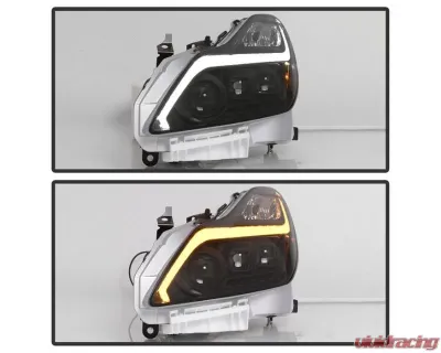 Xtune Black Smoked DRL Light Bar Projector Headlights with Sequential Turn Signal Infiniti G37 Coupe 2008-2013 - PRO-JH-IG3708-2D-LB-BSM