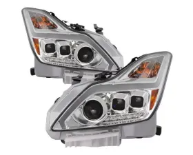 Xtune Chrome DRL Light Bar Projector Headlights with Sequential Turn Signal Infiniti G37 Coupe 2008-2013