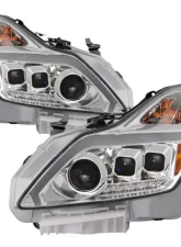 Xtune Chrome DRL Light Bar Projector Headlights with Sequential Turn Signal Infiniti G37 Coupe 2008-2013                                     - PRO-JH-IG3708-2D-LB-C - Image 11