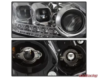 Xtune Chrome DRL Light Bar Projector Headlights with Sequential Turn Signal Infiniti G37 Coupe 2008-2013 - PRO-JH-IG3708-2D-LB-C
