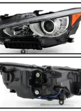Xtune OE Left Driver Side Projector Headlights Infiniti Q50 4Dr 2014-2017                                     - PRO-JH-IQ5014-4D-OE-L - Image 2