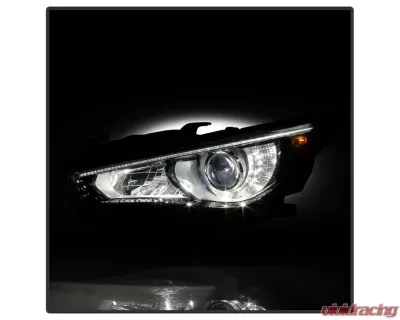 Xtune OE Left Driver Side Projector Headlights Infiniti Q50 4Dr 2014-2017 - PRO-JH-IQ5014-4D-OE-L