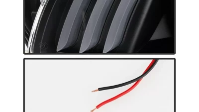 Xtune Black LED Light Bar Projector Headlights Jeep Cherokee 2014-2019                                     - PRO-JH-JC14-LB-BK - Image 3