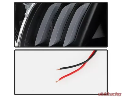 Xtune Black LED Light Bar Projector Headlights Jeep Cherokee 2014-2019 - PRO-JH-JC14-LB-BK