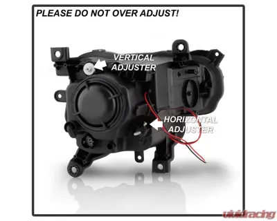 Xtune Black LED Light Bar Projector Headlights Jeep Cherokee 2014-2019 - PRO-JH-JC14-LB-BK