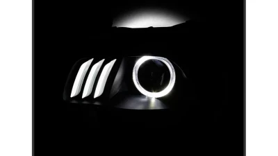 Xtune Black LED Light Bar Projector Headlights Jeep Cherokee 2014-2019                                     - PRO-JH-JC14-LB-BK - Image 6
