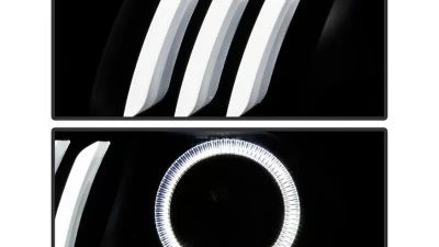 Xtune Black LED Light Bar Projector Headlights Jeep Cherokee 2014-2019                                     - PRO-JH-JC14-LB-BK - Image 7