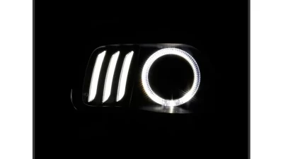 Xtune Black LED Light Bar Projector Headlights Jeep Cherokee 2014-2019                                     - PRO-JH-JC14-LB-BK - Image 9