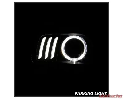 Xtune Black LED Light Bar Projector Headlights Jeep Cherokee 2014-2019 - PRO-JH-JC14-LB-BK