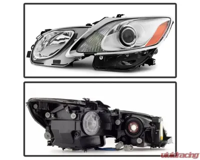 Xtune Chrome Left Driver Side OE Style Projector Headlights Lexus GS 2006-2011 - PRO-JH-LGS06-AFS-AM-C-L