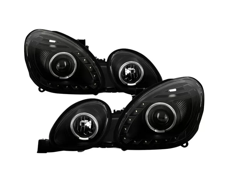 Xtune Black Halo Projector Headlights Lexus GS300 | GS400 | GS430 1998-2005 - PRO-JH-LGS98-LED-BK