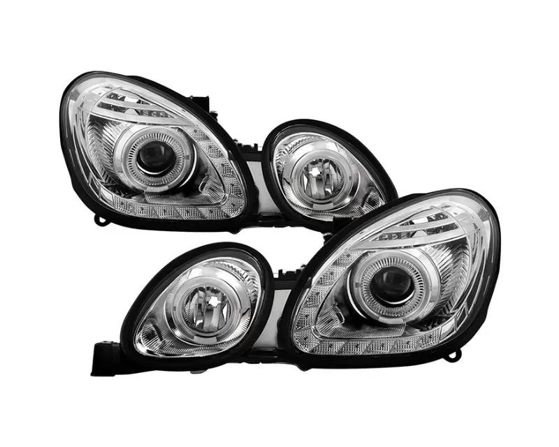 Xtune Chrome Halo Projector Headlights Lexus GS300 | GS400 | GS430 1998-2005 - PRO-JH-LGS98-LED-C