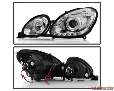 Xtune Chrome Halo Projector Headlights Lexus GS300 | GS400 | GS430 1998-2005 - PRO-JH-LGS98-LED-C