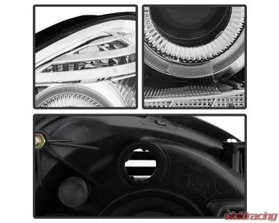 Xtune Chrome Halo Projector Headlights Lexus GS300 | GS400 | GS430 1998-2005 - PRO-JH-LGS98-LED-C