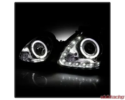 Xtune Chrome Halo Projector Headlights Lexus GS300 | GS400 | GS430 1998-2005 - PRO-JH-LGS98-LED-C