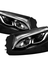 Xtune Chrome Full LED Projector Headlights Mercedes Benz GLC 2016-2019                                     - PRO-JH-MBGLC16-LED-C - Image 12