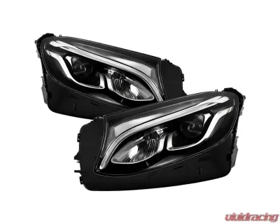 Xtune Chrome Full LED Projector Headlights Mercedes Benz GLC 2016-2019 - PRO-JH-MBGLC16-LED-C