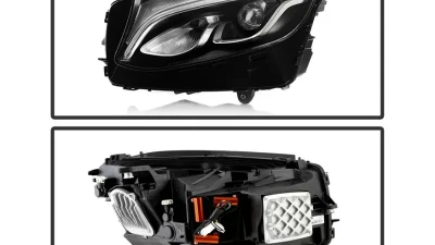 Xtune Chrome Full LED Projector Headlights Mercedes Benz GLC 2016-2019                                     - PRO-JH-MBGLC16-LED-C - Image 2