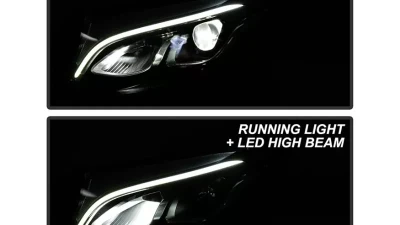 Xtune Chrome Full LED Projector Headlights Mercedes Benz GLC 2016-2019                                     - PRO-JH-MBGLC16-LED-C - Image 12
