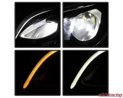 Xtune Chrome Full LED Projector Headlights Mercedes Benz GLC 2016-2019 - PRO-JH-MBGLC16-LED-C