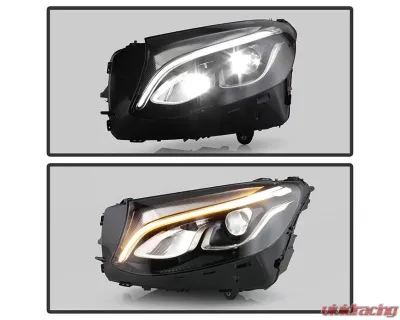 Xtune Chrome Full LED Projector Headlights Mercedes Benz GLC 2016-2019 - PRO-JH-MBGLC16-LED-C