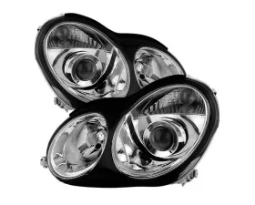 Xtune Chrome Projector Headlights Mercedes W203 C class Sedan 2001-2005