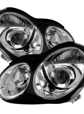 Xtune Chrome Projector Headlights Mercedes W203 C class Sedan 2001-2005                                     - PRO-JH-MBW203-C - Image 4