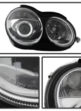 Xtune Chrome Projector Headlights Mercedes W203 C class Sedan 2001-2005                                     - PRO-JH-MBW203-C - Image 2