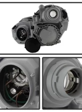 Xtune Chrome Projector Headlights Mercedes W203 C class Sedan 2001-2005                                     - PRO-JH-MBW203-C - Image 3