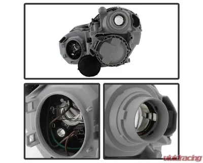 Xtune Chrome Projector Headlights Mercedes W203 C class Sedan 2001-2005 - PRO-JH-MBW203-C