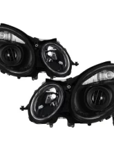 Xtune Black OEM Projector Headlights Mercedes Benz W211 E-Class 2003-2006                                     - PRO-JH-MBW21103-BK - Image 8