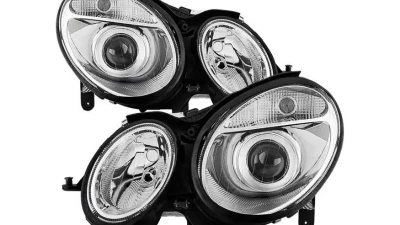 Xtune Chrome OEM Projector Headlights Mercedes Benz W211 E-Class 2003-2006                                     - PRO-JH-MBW21103-C - Image 5
