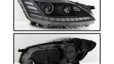 Xtune Black LED Projector Headlights Mercedes Benz W221 S Class 2007-2009                                     - PRO-JH-MBW22107-HID-BK - Image 2