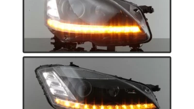 Xtune Black LED Projector Headlights Mercedes Benz W221 S Class 2007-2009                                     - PRO-JH-MBW22107-HID-BK - Image 9