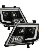 Xtune Black Light Bar DRL Projector Headlights Nissan Frontier 2009-2020                                     - PRO-JH-NF09-LB-BK - Image 11
