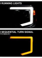 Xtune Black Light Bar DRL Projector Headlights Nissan Frontier 2009-2020                                     - PRO-JH-NF09-LB-BK - Image 11