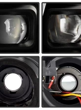 Xtune Black Light Bar DRL Projector Headlights Nissan Frontier 2009-2020                                     - PRO-JH-NF09-LB-BK - Image 3