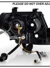 Xtune Black Light Bar DRL Projector Headlights Nissan Frontier 2009-2020                                     - PRO-JH-NF09-LB-BK - Image 7